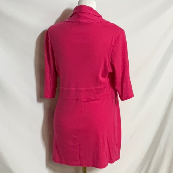 Express Pink Open Front Cardigan Cotton Blend - Picture 5 of 6